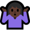 Person Shrugging - Black emoji on Microsoft